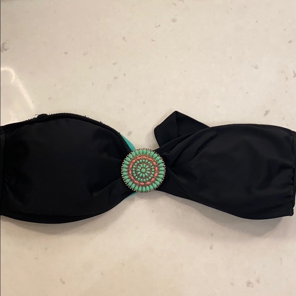 Black bandeau swimsuit top - Picture 1 of 3